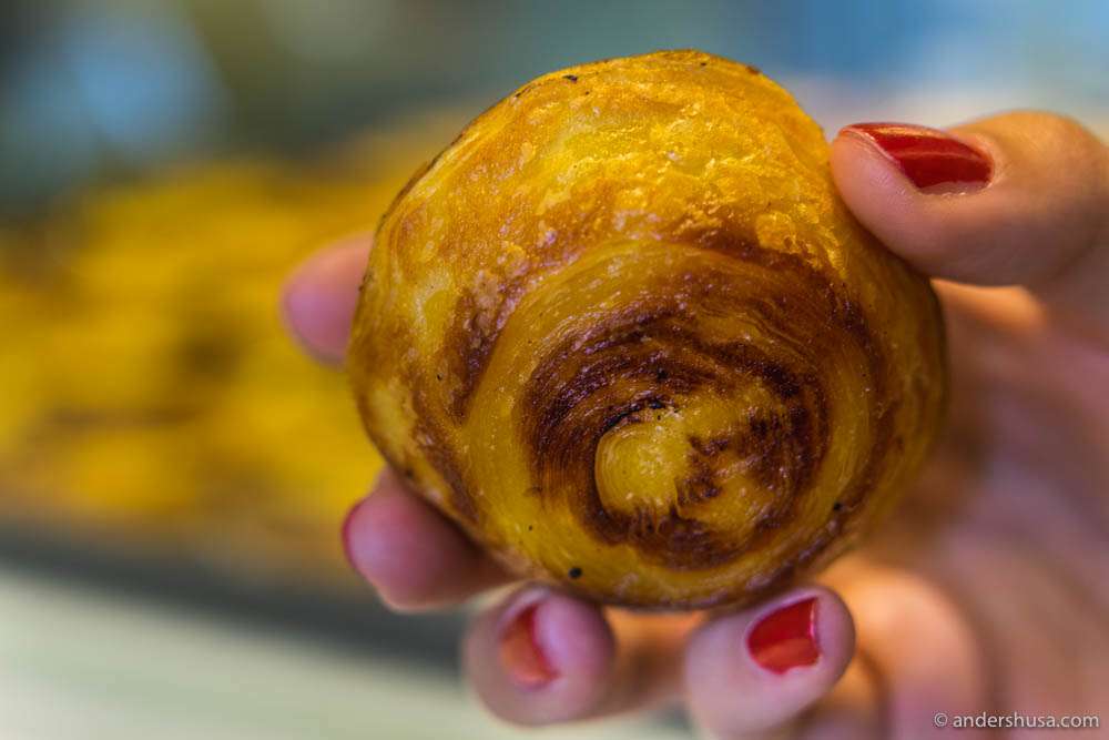 Each pastel de nata has a layered, crunchy, and caramelized pastry shell ...