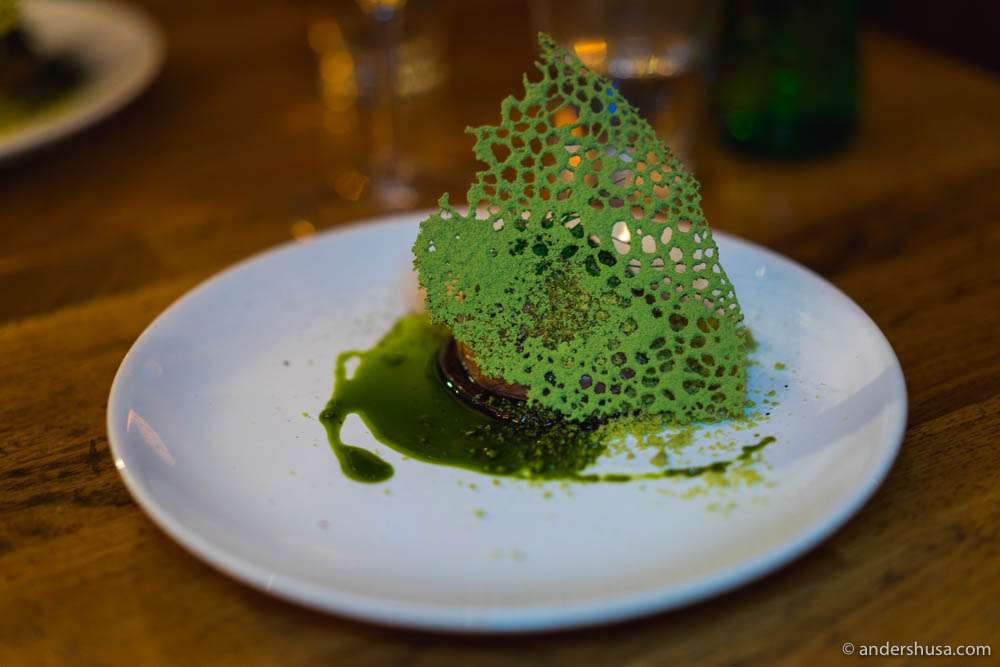 Matcha & chocolate dessert