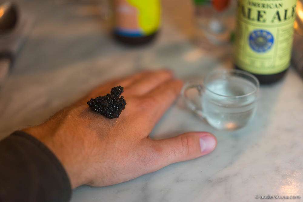 Caviar & vodka straight up
