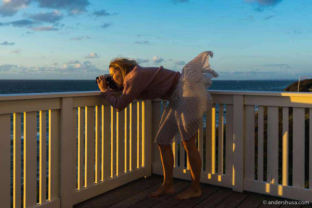 Hedda Monroe capturing the sunset