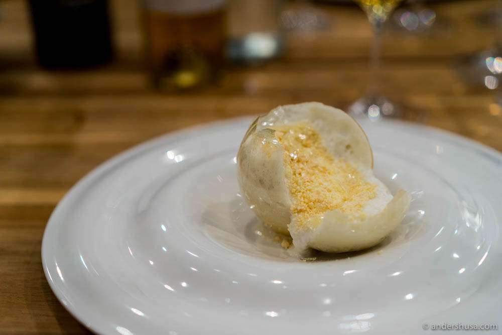 Once you break the sugar balloon, an exotic cocktail is revealed