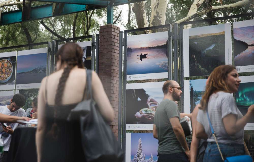 My Instagram photos on display to the left at the Munchies Nordics festival in New York. Photo credit: Oliver Jeppe-Hagde, Emil Vinther / MUNCHIES