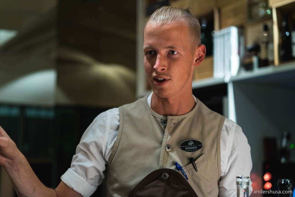Head sommelier Sander Kink