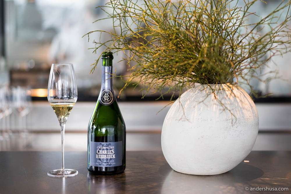 Charles Heidsieck Brut Réserve when it was the house Champagne at restaurant Maaemo