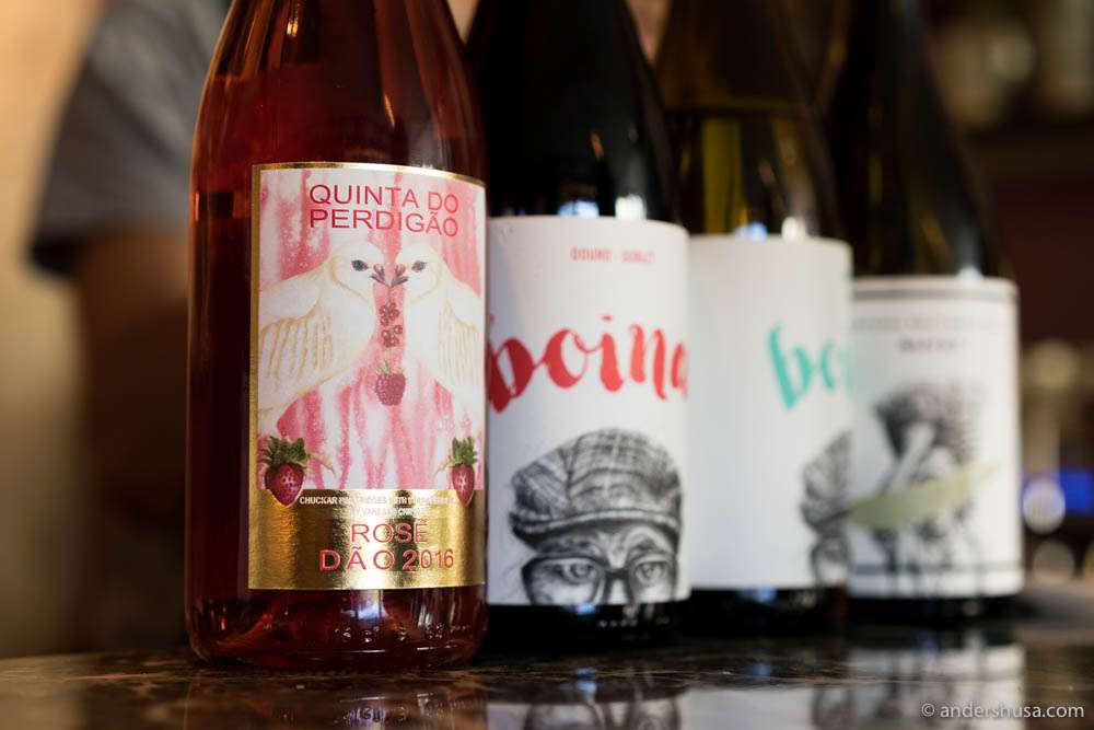 A selection of Portuguese wines