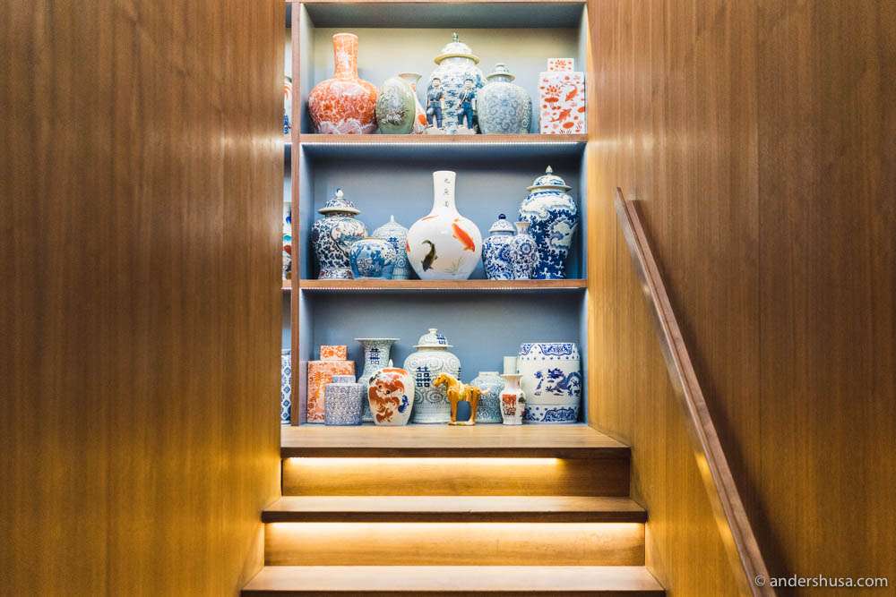 Interior design details at restaurant Tim Raue
