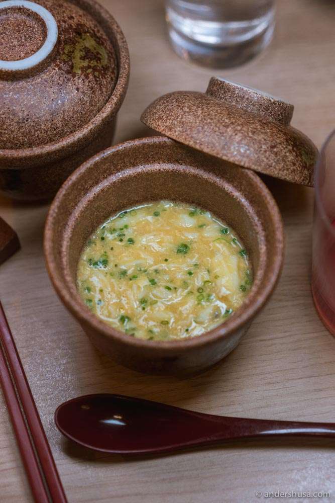 Dungeness crab chawanmushi.