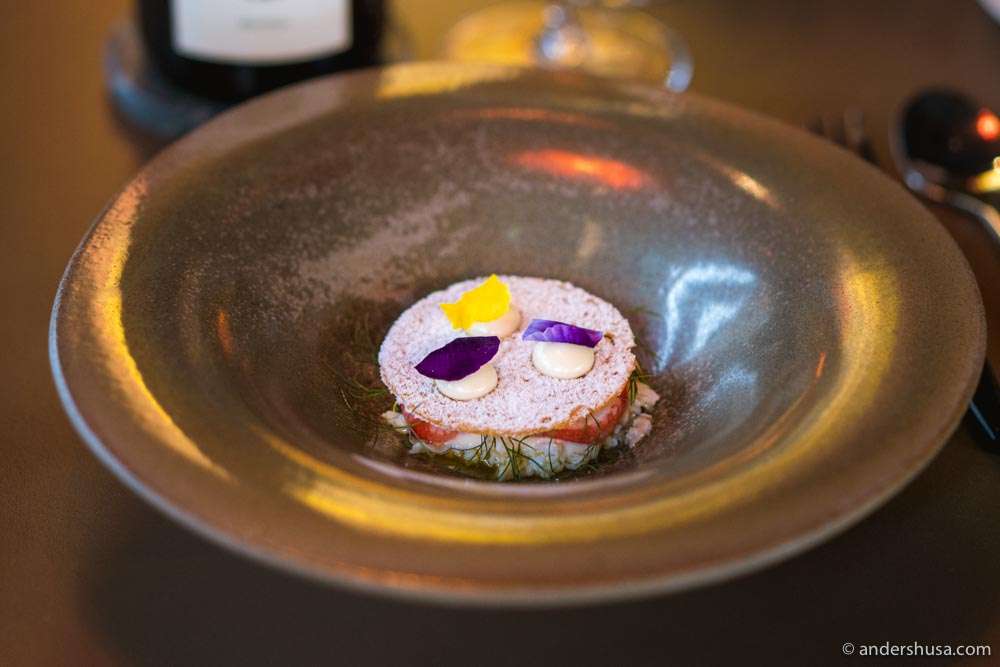King crab and fennel toast.