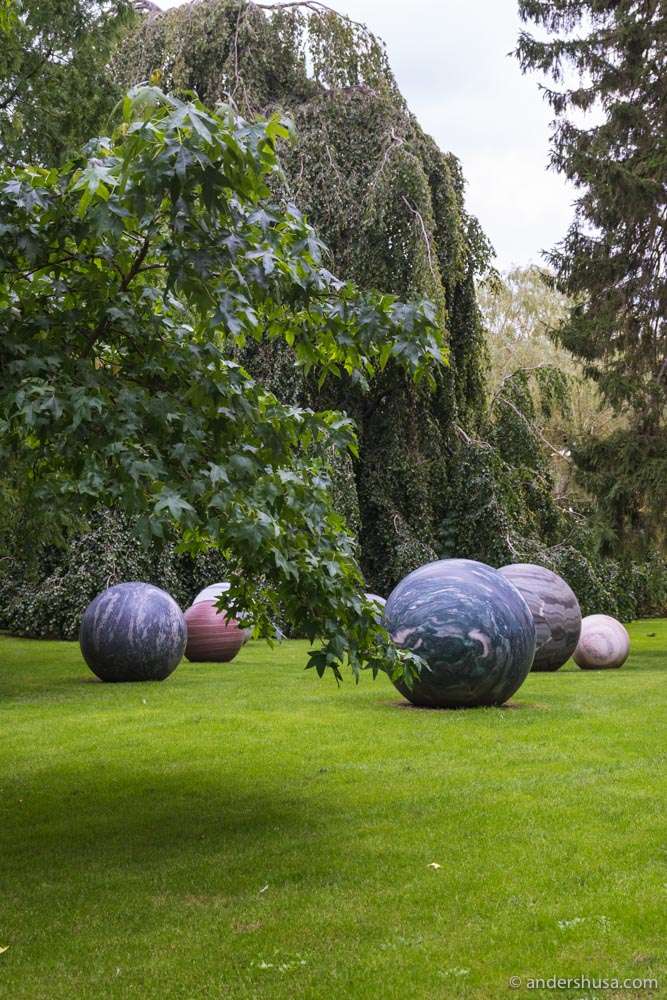 The sculpture park at the Louisiana Museum.