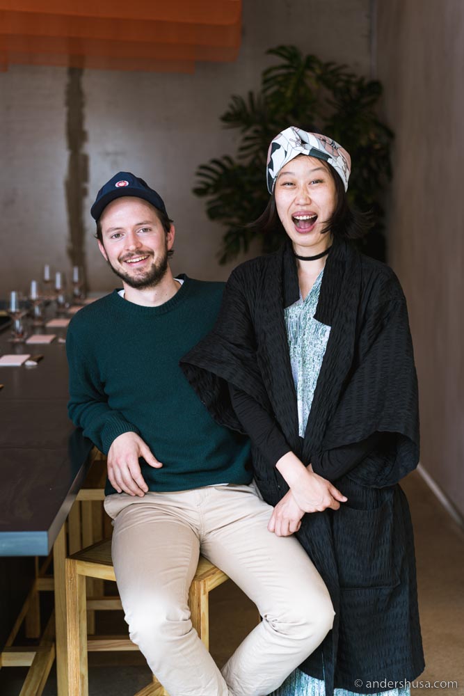 Chef Philipp Inreiter and kimchi queen Kala Sung.