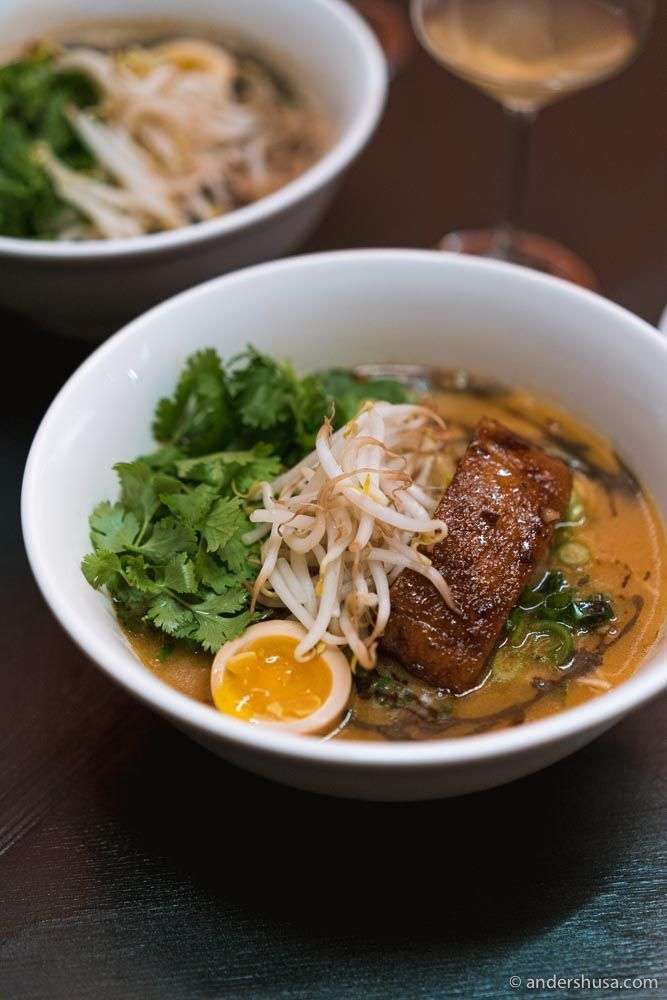 Tonkotsu ramen with pork belly.