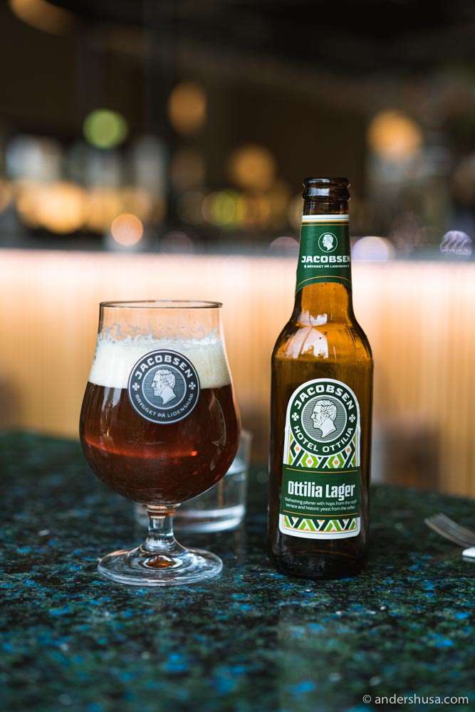 We tried the Ottilia lager, named after Carl Jacobsen's wife.