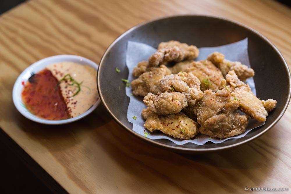 Chicken karaage and aioli.