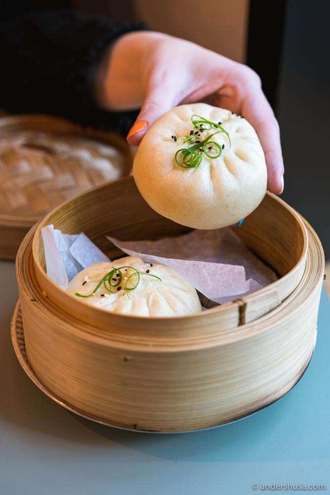 Shiitake steamed bun.