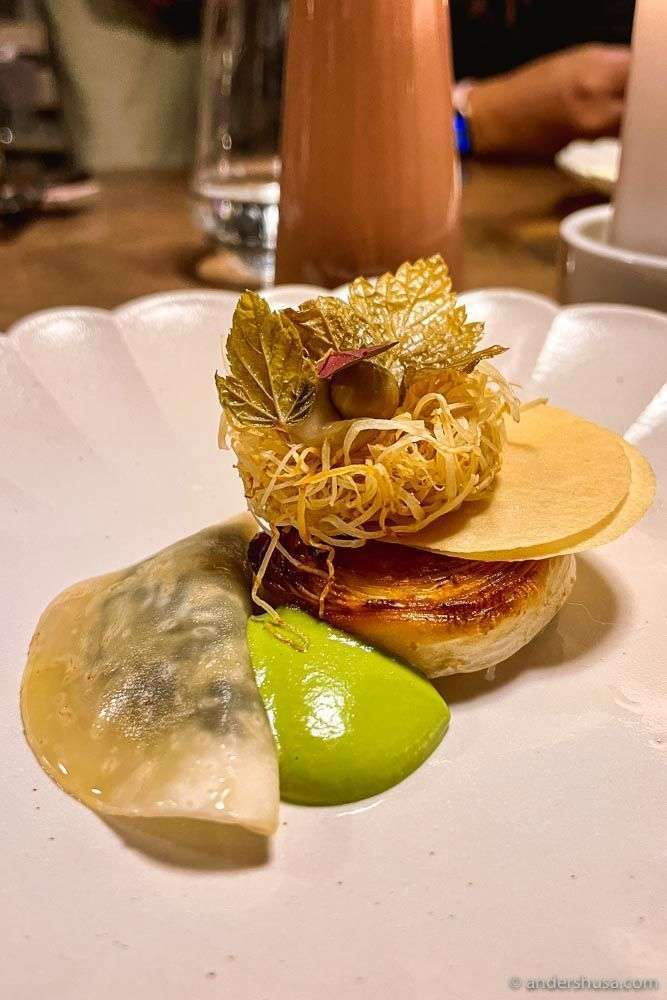 Celeriac, lovage, and black currant.