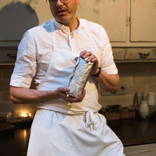 Presenting the geothermally steamed rye bread, which is left in a hole for 24 hours.