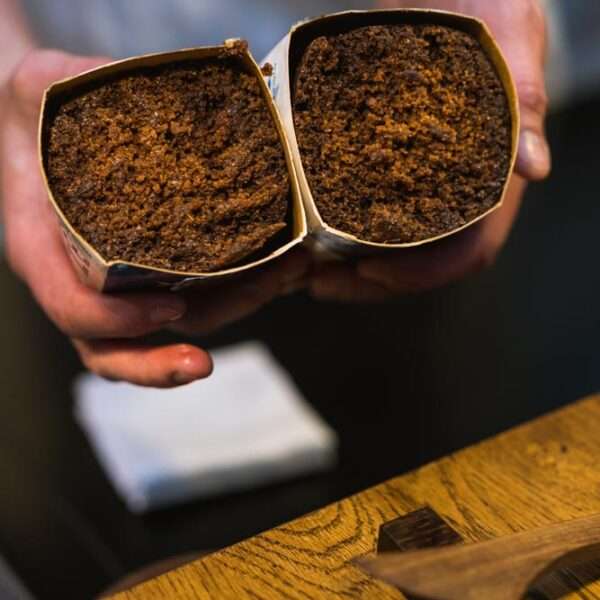 The batter is poured into old milk cartons and comes out almost like a cake.