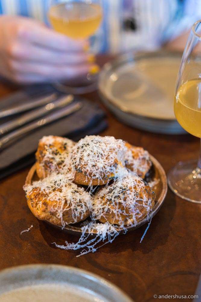 Gruyere gougeres.