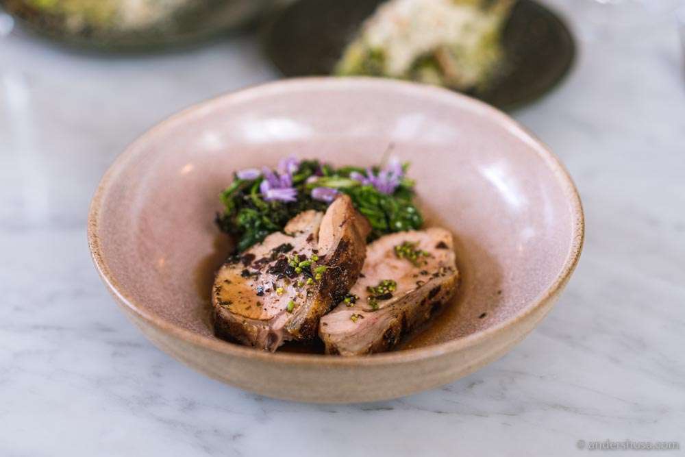 Lamb tenderloin & brassicas.