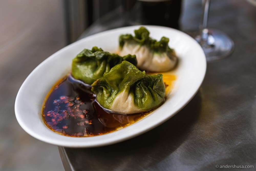 Kimchi and pork dumplings at Propaganda.