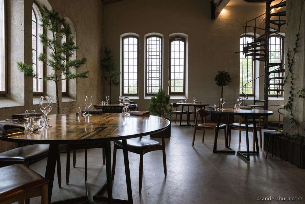 The dining room of Max Cekot Kitchen is in a 100-year-old wood factory.